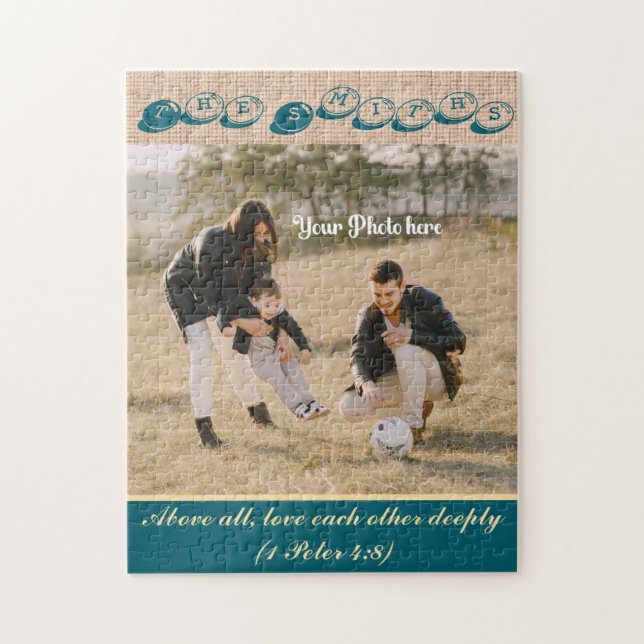 Personalized Puzzle -  Name, Photo + Bible Verse (Vertical)