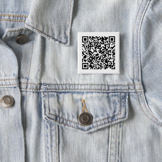 Personalized QR Code Custom URL Square 15 Cm Square Badge (In Situ)