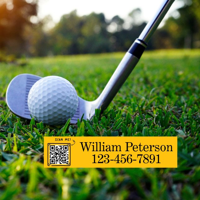 Personalized QR code Golf Club, equipment Labels  (Creator Uploaded)