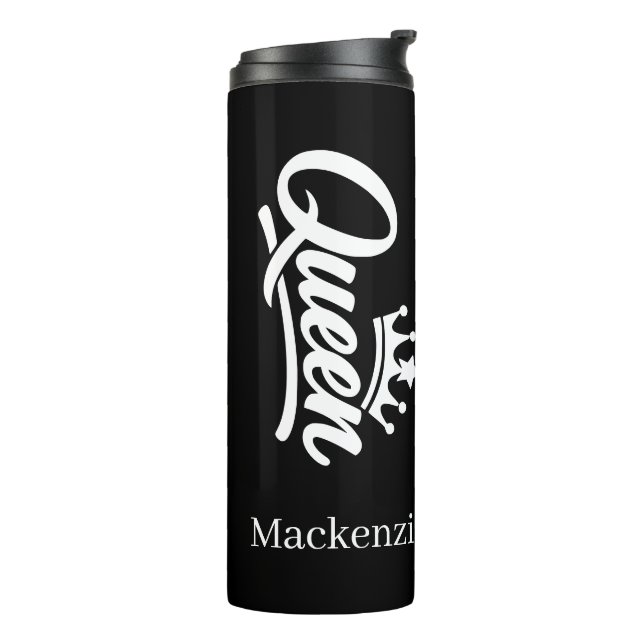Personalized Queen With Crown Thermal Tumbler (Rotated Left)