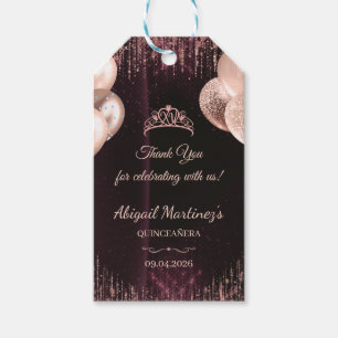 Personalized Quinceañera Gift Tags Custom favor