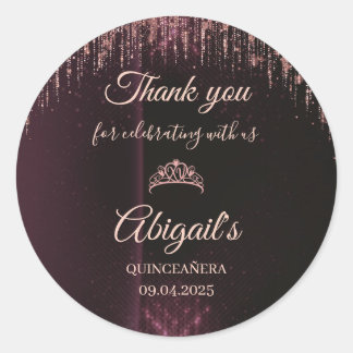 Personalized Quinceañera Stickers | Custom Name & 