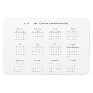 Personalized Quote 2026 Calendar Magent Magnet