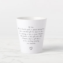 Personalized Quote Handwritten Coffee Tea