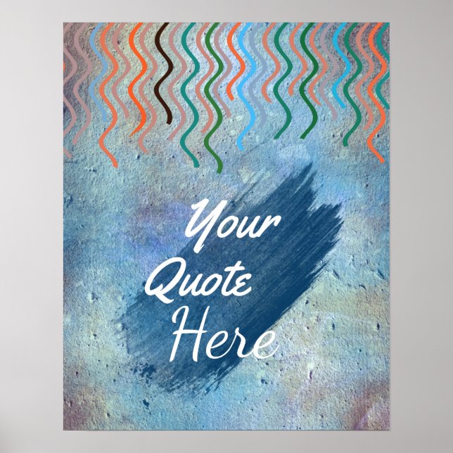 Personalized Quote Vintage Swirl Custom Poster (Front)