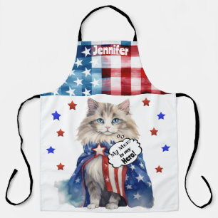 Personalized Ragdoll Cat Mom All-Over Print Apron