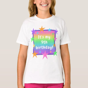 Personalized Rainbow Birthday Girls' T-Shirt