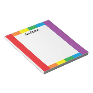 Personalized Rainbow Notepad