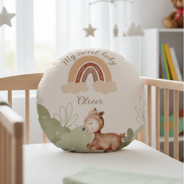 Personalized rainbow pillow with name (Creator Uploaded)
