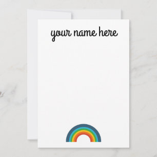 Personalized Rainbow Stationery Notecards