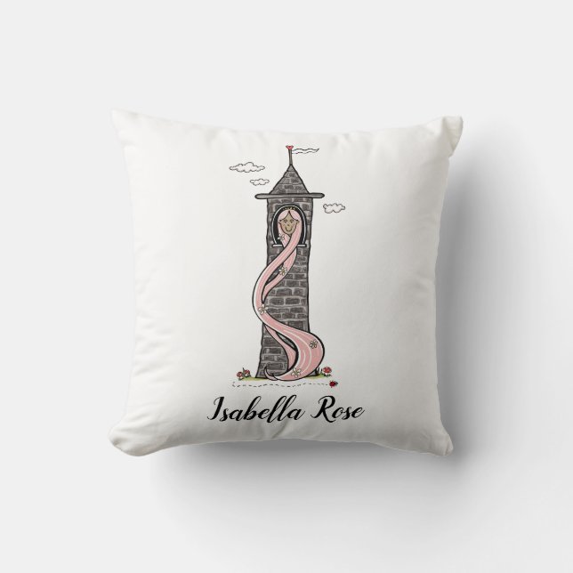 Personalized Rapunzel Princess Medium Skin Tone Cushion (Front)
