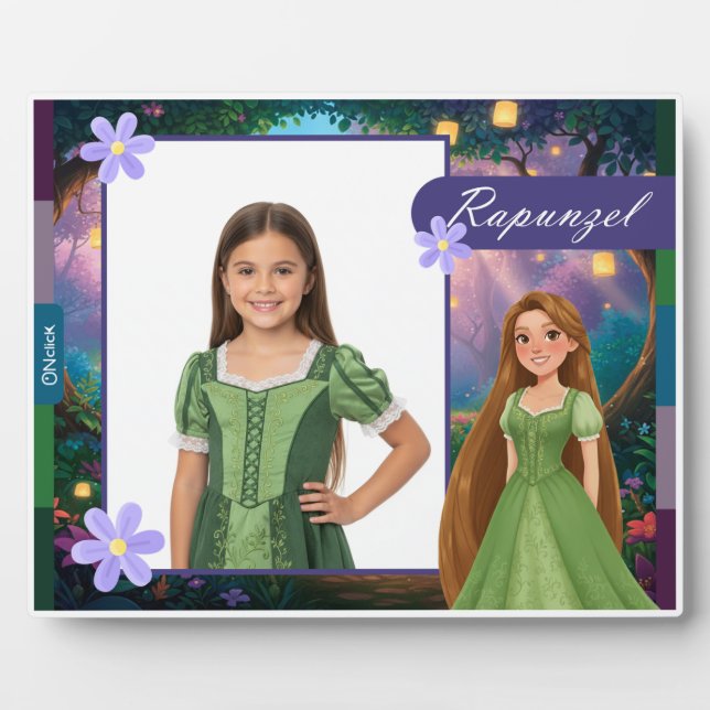 Personalized Rapunzel Tabletop Photo Plaque (Front)