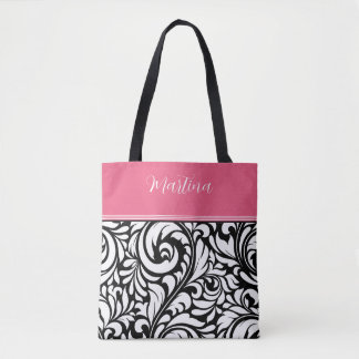 Personalized Raspberry Color Tote Bag