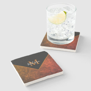 Personalized rawhide personalized  stone coaster