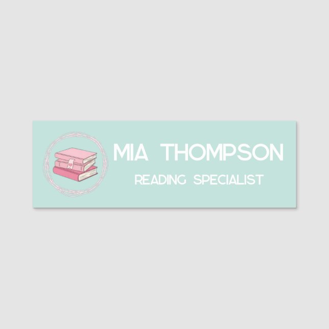 Personalized Reading Specialist  Name Tag (Front)