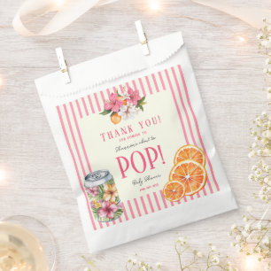 personalized Ready to Pop Tropical Floral Citrus  Favour Bags