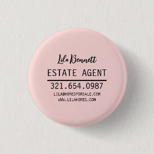 Personalized Real Estate Agent Gift Design 3 Cm Round Badge