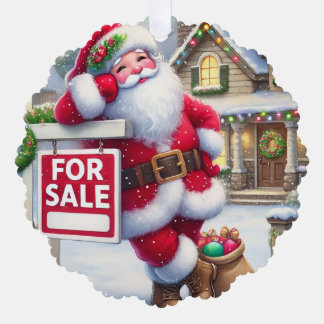 Personalized Real Estate Agent Santa Business Card