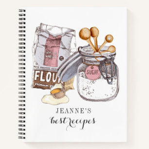 Personalized Recipes 3 Ring Binder Notebook