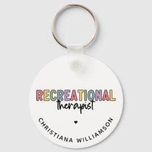 Personalized Recreational Therapist Key Ring