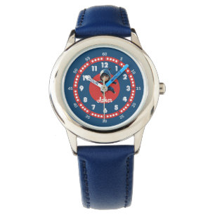 Personalized Red & Blue Action Hero Ninja Kids Watch