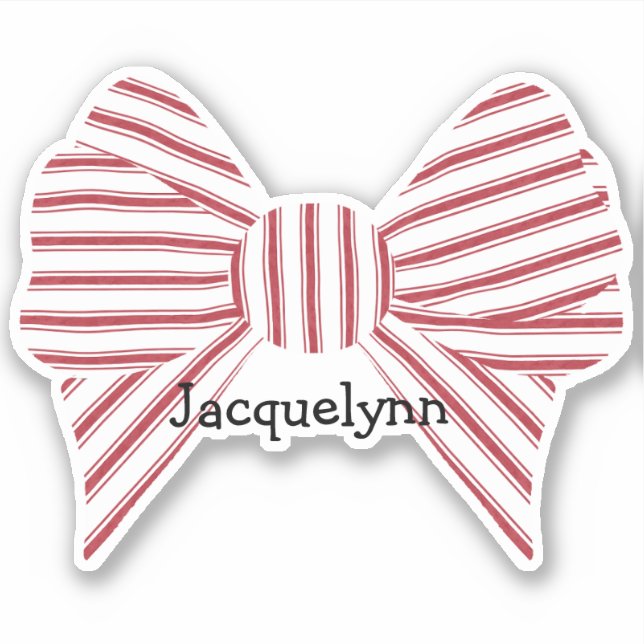 Personalized Red Christmas Bow (Front)