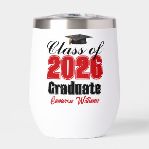 Personalized Red Class of 2026 Graduation