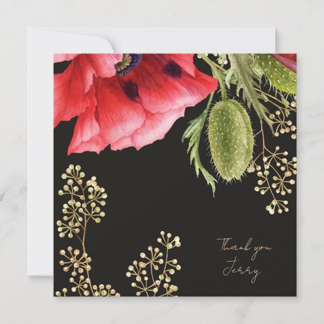 Personalized Red Poppy (Front)