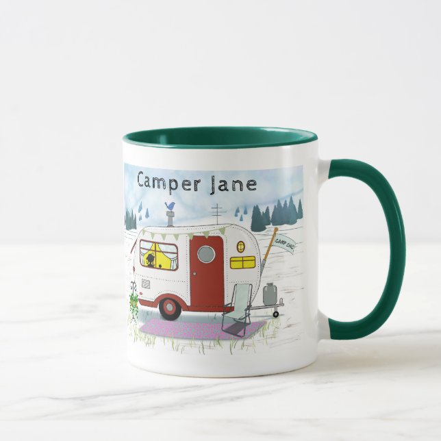Personalized Red Trailer  Mug (Right)