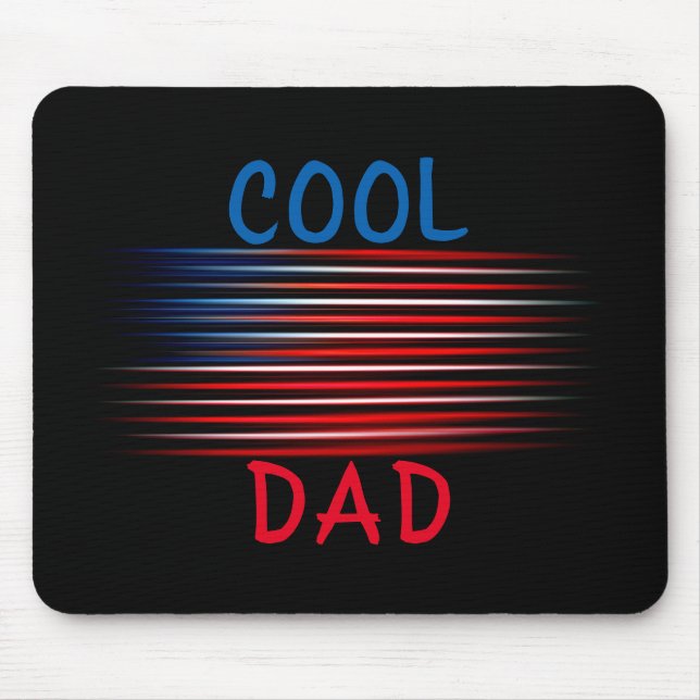 Personalized Red White Blue Mouse Pad (Front)