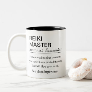 Personalized Reiki Master Definition Two-Tone Coffee Mug