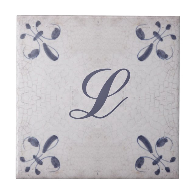 Personalized Repro Portuguese Blue Azulejos Tile (Front)