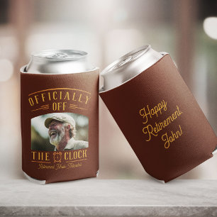 Personalized Retiree Party Favor Retirement Photo Can Cooler