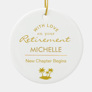 Personalized Retirement New Chapter Begins Ceramic Tree Decoration