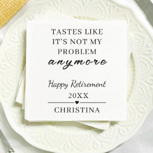 Personalized Retirement Party Decor Retired 2026 Napkin
