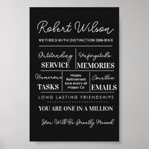 Personalized Retirement Poster Print
