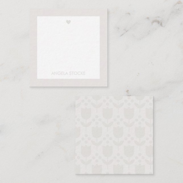 Personalized Retro Flower Card (Front/Back)