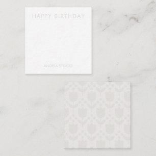 Personalized Retro Flower Card