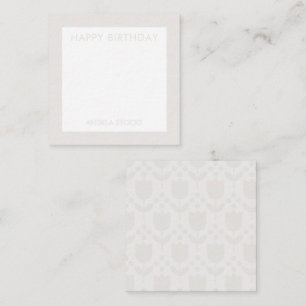 Personalized Retro Flower Note Card