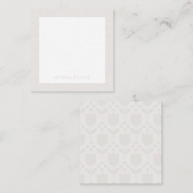 Personalized Retro Flower Note Card (Front/Back)