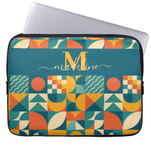 Personalized Retro Geometric Colorful Laptop Sleeve