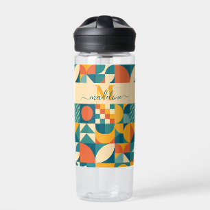Personalized Retro Geometric Colorful Water Bottle