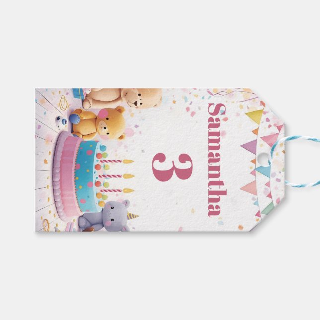 Personalized Retro Gift Tags | Custom Kids  (Front (Horizontal))