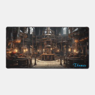 Personalized Retro Steampunk Factory Desk Mat