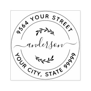Personalized Return Address Rubber Stamp