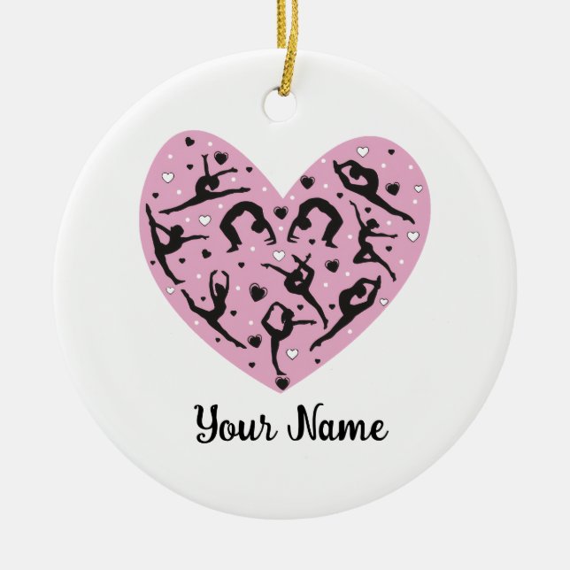 Personalized Rhythmic Gymnastic Christmas Ornament (Front)