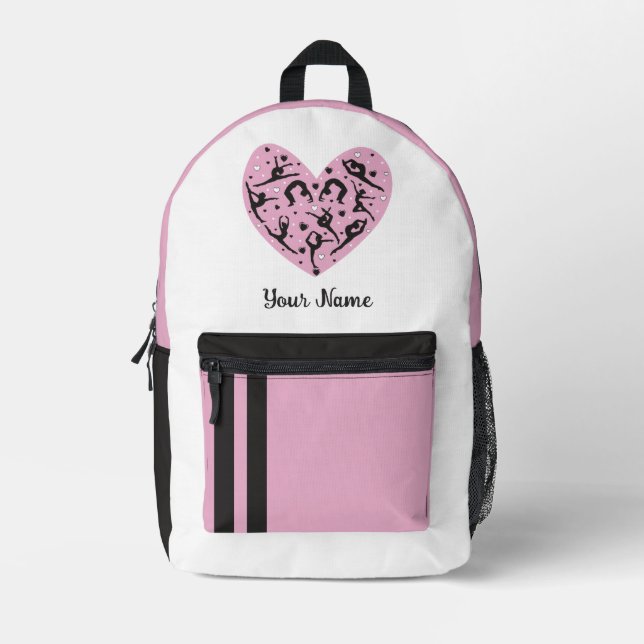 Personalized Rhythmic Gymnastics Girls Backpack (Front)