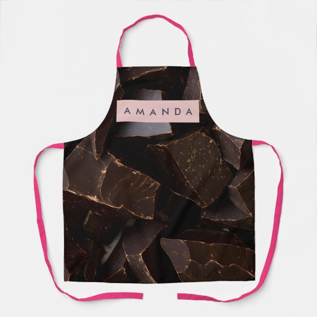 Personalized Rich Chocolate Design Apron (Front)