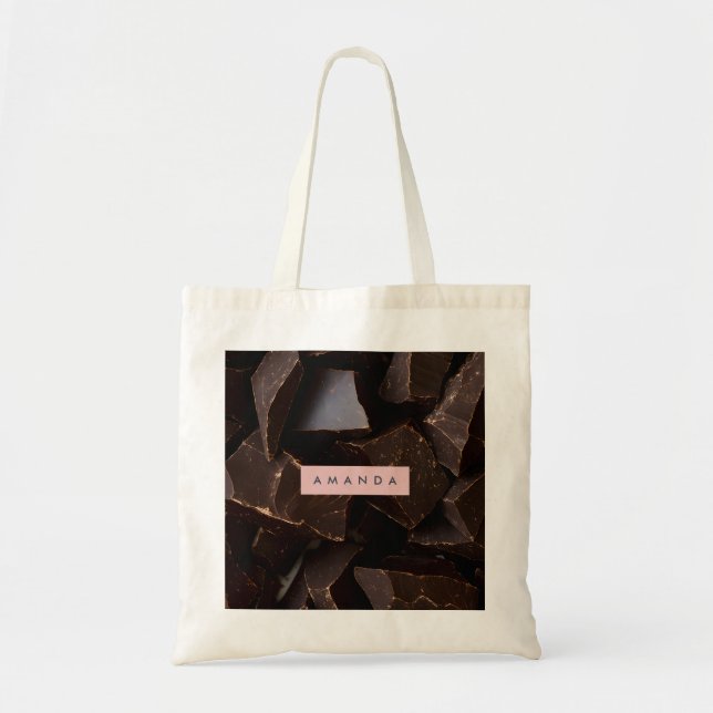 Personalized Rich Chocolate Design Tote Bag (Front)