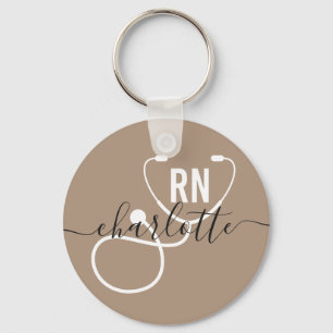 Personalized RN Registered Nurse Graduation Key Ring